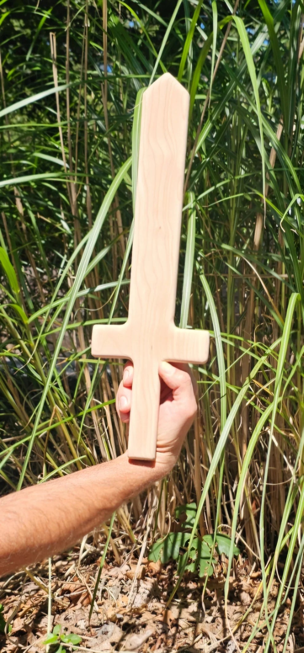 Cherry Wood Short Sword, Sanded Finish