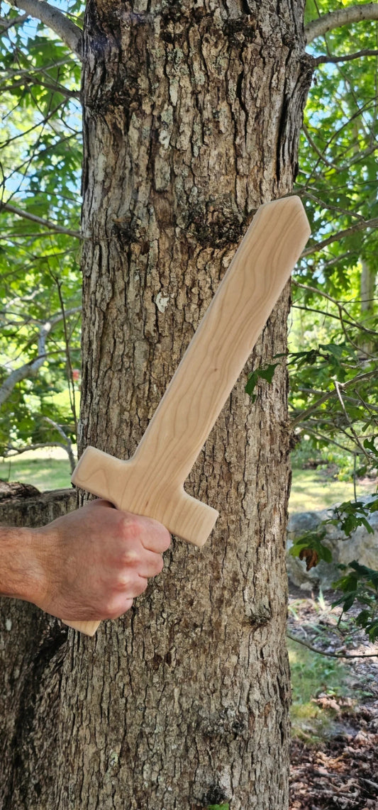 Cherry Wood Short Sword, Sanded Finish